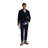 Lufian Solid Hırka, 2XL, 000057, LACİVERT, Erkek