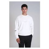 Lufian Squıre Erkek Sweatshirt Kırık Beyaz