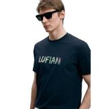 Lufian Surge Modern Grafik Tişört, Lacivert, XS Beden, Erkek