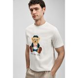 Lufian Teddy Modern Grafik T-Shirt Kırık Beyaz, L, 111020305, Kırık Beyaz, Erkek