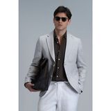 Lufian Tom Spor Erkek Blazer Ceket Slim Fit Gri - 48