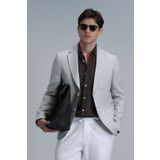 Lufian Tom Spor Erkek Blazer Ceket Slim Fit Gri