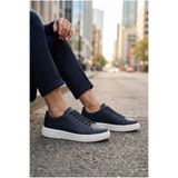 Lufian Tommy Casual Deri Erkek Sneaker Komfort Taban Ayakkabı LACİ BEYAZ