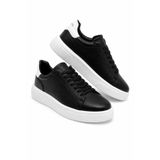 Lufian Tommy V-9 Erkek Hakiki Deri Günlük Ayakkabı Siyah Casual Sneaker Kalın Taban Premium