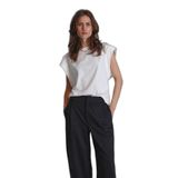 Lufian Valery Kadın T-Shirt Regular Fit,%100 Pamuk, Ekru, S Beden