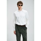 Lufian Veran Erkek Basic Gömlek Regular Fit - XL - Beyaz
