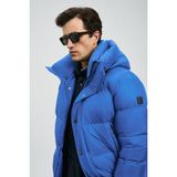 Lufian Vıctor Kaz Tüyü Erkek Mont Siyah - Saks - 52