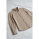 Lufian Water Erkek Basic Gömlek Slim Fit - 2XL - Bej