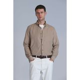 Lufian Water Erkek Basic Gömlek Slim Fit - XS - Bej