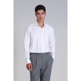 Lufian Wonder Erkek Basic Gömlek Comfort Fit - XL - Beyaz