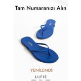 Lufie Style Kadın Parmak Arası Terlik Saks Mavisi / Lacivert