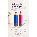 LUGA ATÖLYE Dev Kalem Kutusu - 3D Baskı Kalem Şeklinde Çok Amaçlı Organizer - Pembe