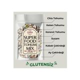 Luga Glutensiz Süperfood Chia Keten Kenevir Tohumu Susam Kabak ve Ay Çekirdeği İçi Karışım Mix 200 gr
