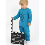 Luggi Baby Bisiklet Yaka Erkek Bebek Sweatshirt ve Eşofman Alt 2'li Takım - 6 - 9 Ay - Indigo