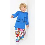 Luggi Baby Bisiklet Yaka Erkek Bebek Sweatshirt ve Eşofman Alt 2'li Takım - 9 - 12 Ay - Mavi