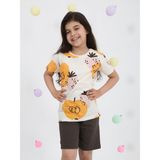 Luggi Baby Kız Çocuk Desenli Şortlu Takım 2-7 Yaş Kahve - 2 - 3 Yaş