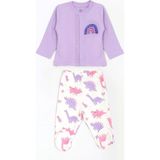Luggi Baby Uzun Kollu Desenli Kız Bebek Takımı 0-6 Ay - Lila - Yenidoğan