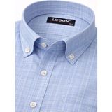 Lugon Klasik Regular Fit Uzun Kol Erkek Gömlek 7613 - Buz - Mavi - 2XL