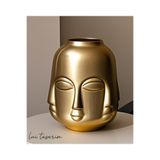 Lui Tasarım Gold Vazo Trend Bohem Buddha Büyük XL Boy 25 CM Seramik Vazo