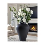 Lui Tasarım Siyah Seramik Küp Vazo 24 Cm Dekorasyon Modern Minimalist Bohem Sade Şık