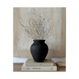 Lui Tasarım Siyah Vazo Modern iskandinav tarz Sante Vazo Ev dekorasyon toprak El yapımı Stoneware Vazo 25 Cm