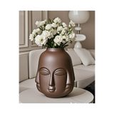 Lui Tasarım Trend Bohem Buddha Büyük XL Boy 25 CM Kahverengi Seramik Vazo