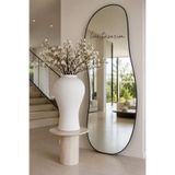 Lui Tasarım Vazo Ev Dekorasyon Beyaz Renk XXL Boy 42 CM Vazo Seramik Tasarım Sade Şık Modern Seramik 42 Cm Büyük Boy vazo BORİS Beyaz Vazo