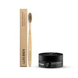 Luis Bien Aktif Karbon Diş Temizleme Tozu 50 gr ve Bambu Diş Fırçası Set
