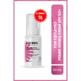Luis Bien Pembe Güneş Kremi SPF 50+ 50 ml | Renkli Ton Eşitleyici, Leke Karşıtı & Nemlendirici Yüz Güneş Kremi