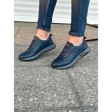 Luis Figo Deri Rahat Ortopedik Erkek Günlük Kışlık Kaymaz Taban Sneaker Ayakkabı 40-44 - Lacivert
