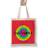 Luis Suárez - Vintage Retro Rainbow Style Bez Çanta Uzun Saplı - Açık Bej - 40 X 40