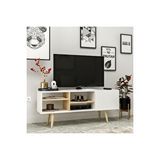 Luissa Ahşap Ayaklı Tv Ünitesi 120 Cm Beyaz