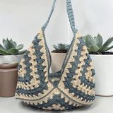 Lujeria Çizgili Kilim Desenli Çanta