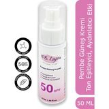 Lujeu Pembe Renkli Güneş Kremi - Spf 50 - Glutatyon Hyaluronik Asit Etkili