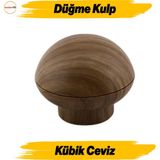 Luka Düğme Ceviz Mobilya Mutfak Dolap Dolabı Çekmece Kulpu Kulbu Plastik Kahverengi Tek Vidalı Kulp
