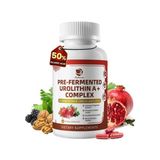 Lukaree Urolithin A+ Mitochondrial Black Walnut , Pomegranate , Grape , Trans Resveratrol , Artemisin , Psyllium Husk 120 Vegan Capsules