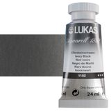 LUKAS Aquaarell 1862 24 ml - Profesyonel kalitede sulu boya - Renk tonu fildişi siyahı