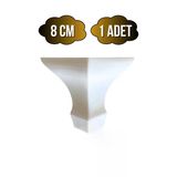 Lükens Beyaz 8Cm Plastik Ayak Mobilya Masa Ve Dolap Ayağı(8Cm)(Beyaz) Beyaz 8Cm 8Cm - 1 Adet