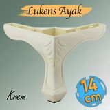 Lukens Desenli Mobilya Kanepe Koltuk Tv Ünitesi Ayağı 14 Cm Krem Baza Ayakları