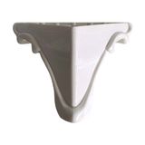 Lükens Şeritli 12cm Plastik Ayak Mobilya Masa Ve Dolap Ayağı Beyaz 12cm