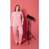 Lukitus Bambu Uzun Kol Battal Büyük Beden Kadın Pijama Takımı