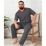 Lukitus Kısa Kol Pamuk Süprem Erkek Büyük Beden Pijama Takımı
