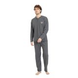 Lukitus Süprem Battal Büyük Beden Erkek Pijama Takımı (Füme, 4XL)