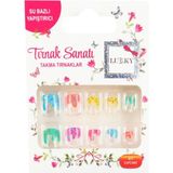 Lukky Şekerleme Baskılı Yapışkanlı Takma Tırnak Seti