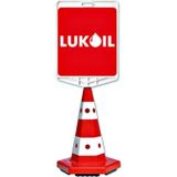 Lukoil Logo Çift Taraf Baskı Trafik Koni Seti Trafik Dubası