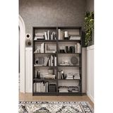 Lüks 10 Raflı Ev Ofis Kitaplık %100 Mdf Modern Dekoratif Kütüphane Kitaplık K003 Antrasit Gri