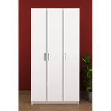 Lüks 3 Kapaklı Portmanto Askılı Vestiyer %100 Mdf Ayakkabılık Dolabı V07 Beyaz