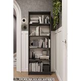 Lüks 5 Raflı Ev Ofis Kitaplık %100 Mdf Modern Dekoratif Kütüphane Kitaplık K002 Antrasit Gri