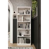 Lüks 5 Raflı Ev Ofis Kitaplık %100 Mdf Modern Dekoratif Kütüphane Kitaplık K002 Beyaz