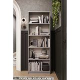 Lüks 5 Raflı Ev Ofis Kitaplık %100 Mdf Modern Dekoratif Kütüphane Kitaplık K002 Kül Gri